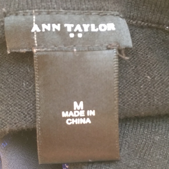 Ann Taylor Blue & Black Floral Cardigan - Picture 4 of 5